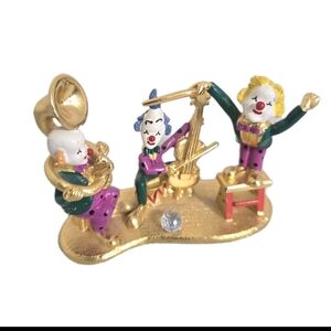 Spoontiques Gold Clad Pewter Clown Band #K1447 Tuba Cello Conductor Music